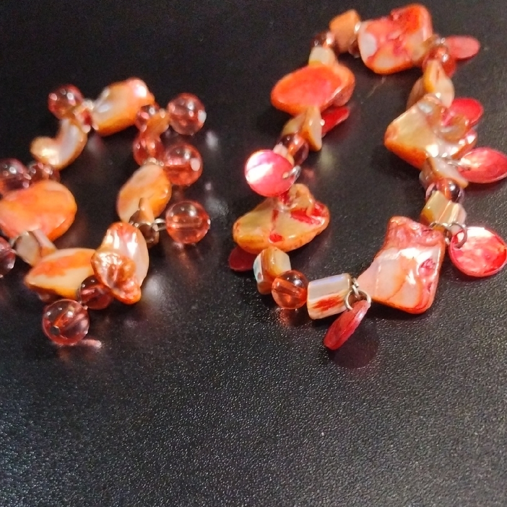 Pink Peach Fashion Jewelry 2 Stretchy Bracelets